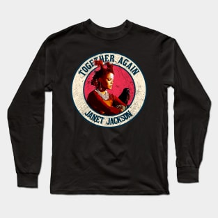 Retro Style Fan Art Design JANET JACKSON Long Sleeve T-Shirt